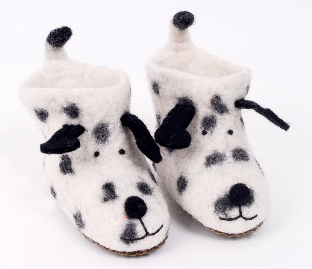 'Doggie' Handmade Slippers - Felt Animal Slippers for Kids | Animal ...