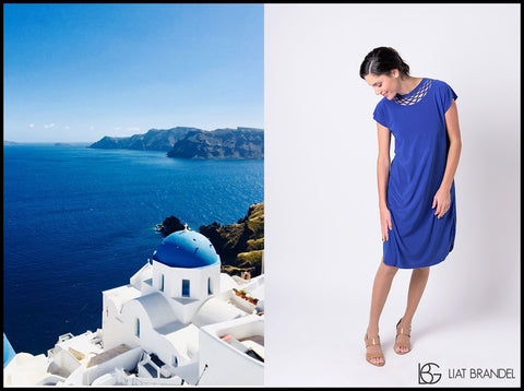 Blue evening dress, the color of the year, a blue dress for the event