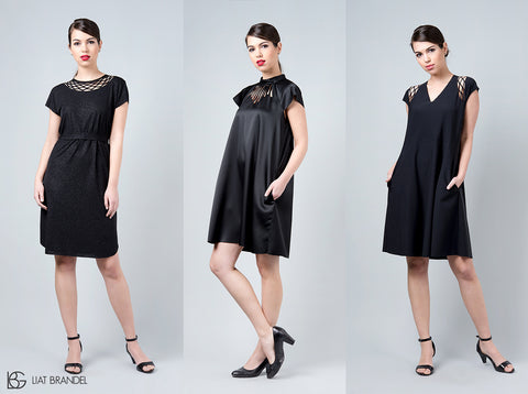 Modest black dress Black evening dress