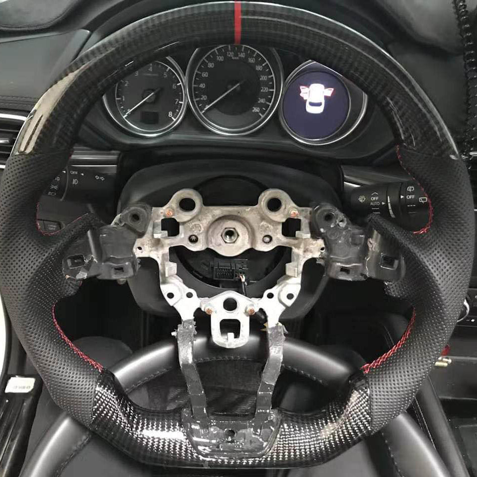 Czd Carbon Fiber Steering Wheel For Axela Cx4 Cx5 Atenza Czd Autoparts