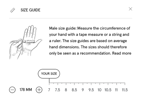 Hestra glove size guide