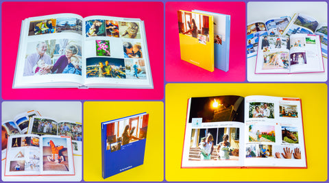 Collage of photo books