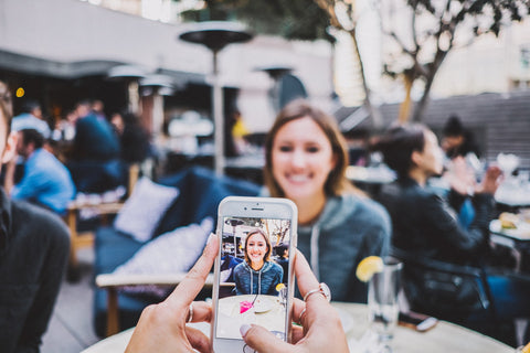 Girl having her photo taken