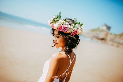 Bride at the beach