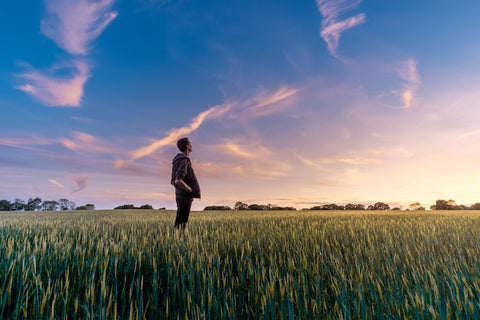 man on grass