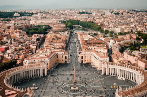Aerial photo of the Vatican city
