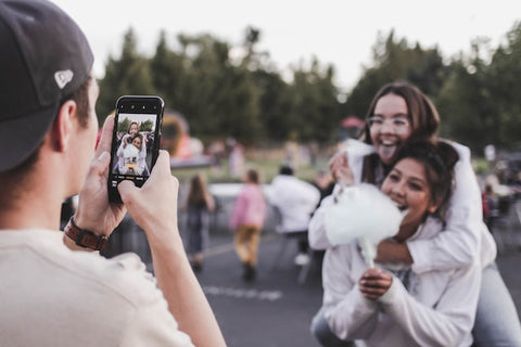 Friends having their photo taken