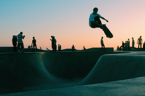 Man in a skateboard