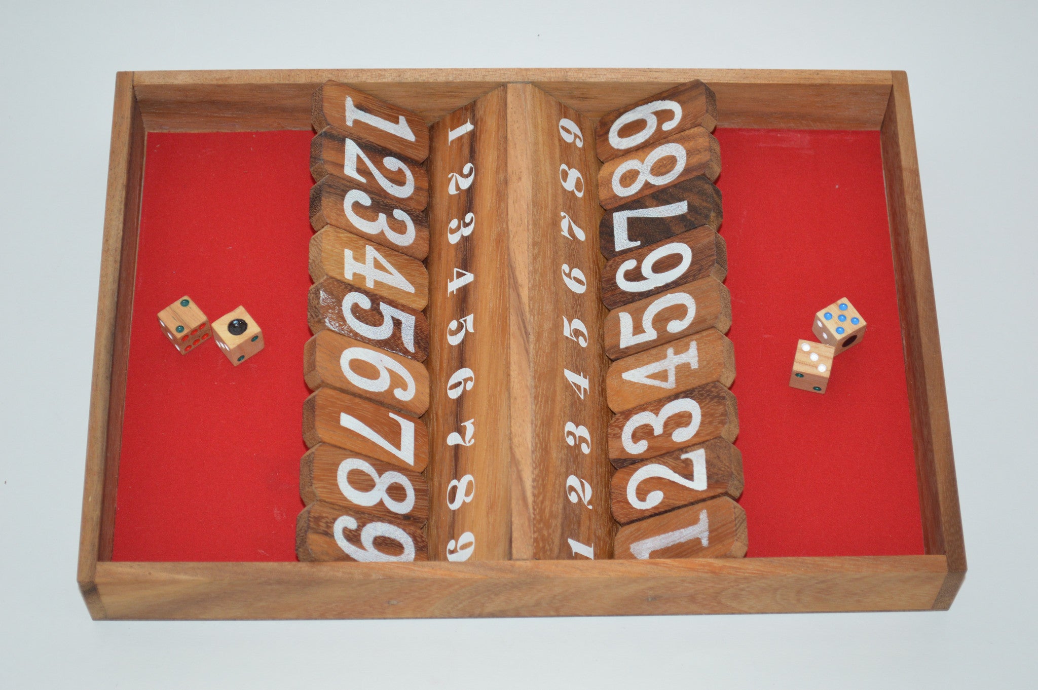 shut the box wooden game