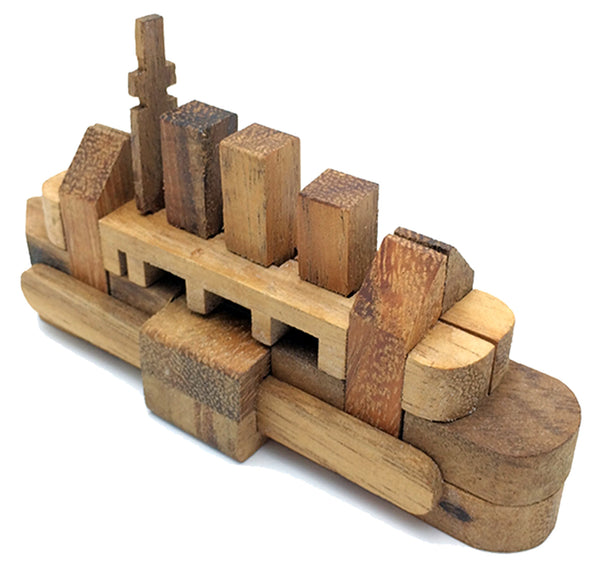 Small Ship Wooden Interlocking Puzzle - Solve It! Think ...