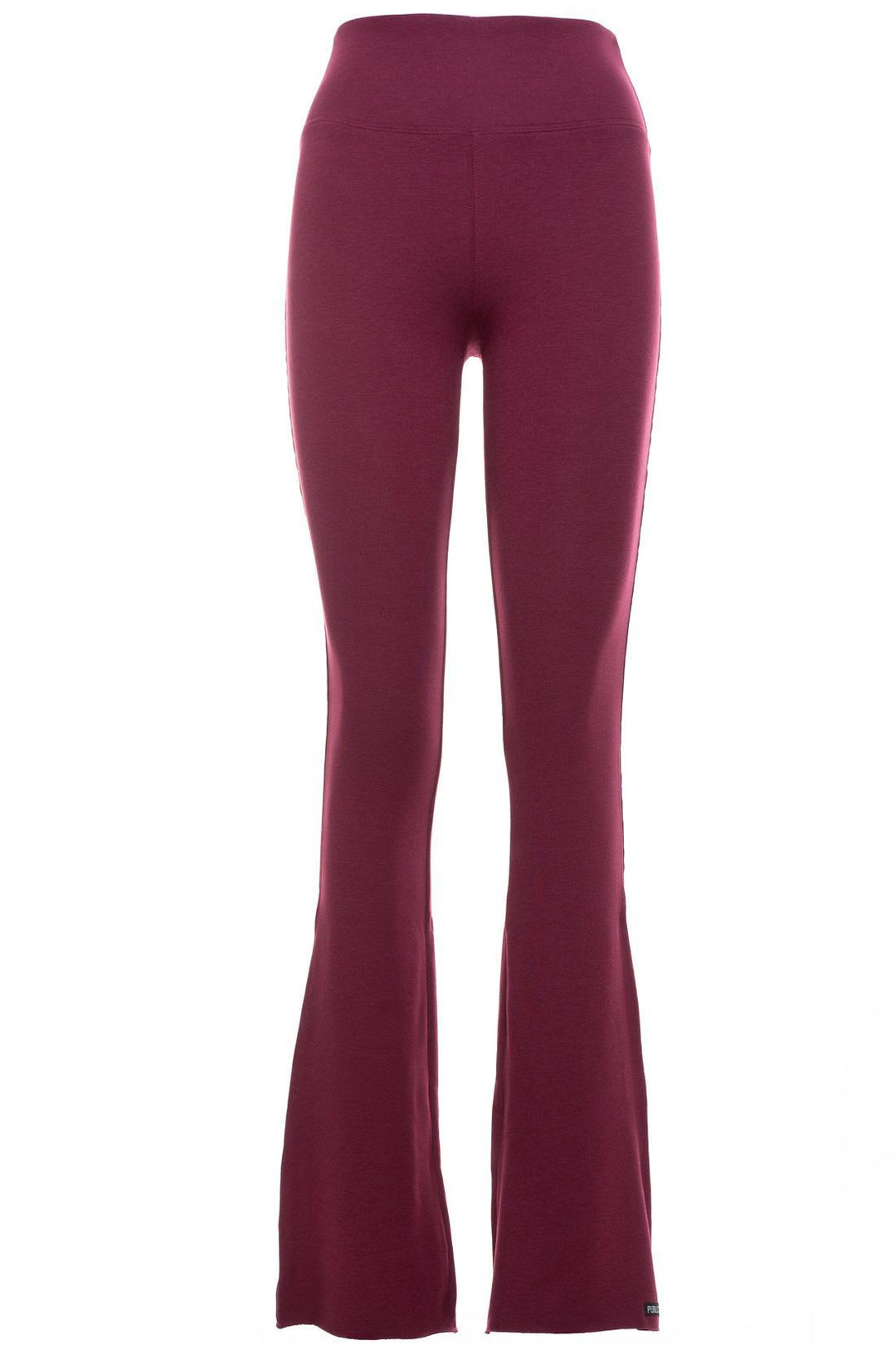 Braided Maroon Bells L // Bell Bottoms Yoga Pants Set // Slitweave