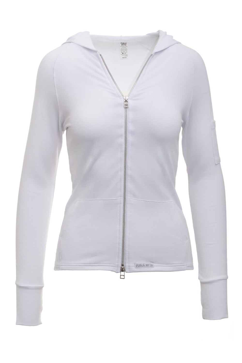 Women's Black Zip Up Fitted Workout Jacket with Thumbholes – PUBLIC MYTH