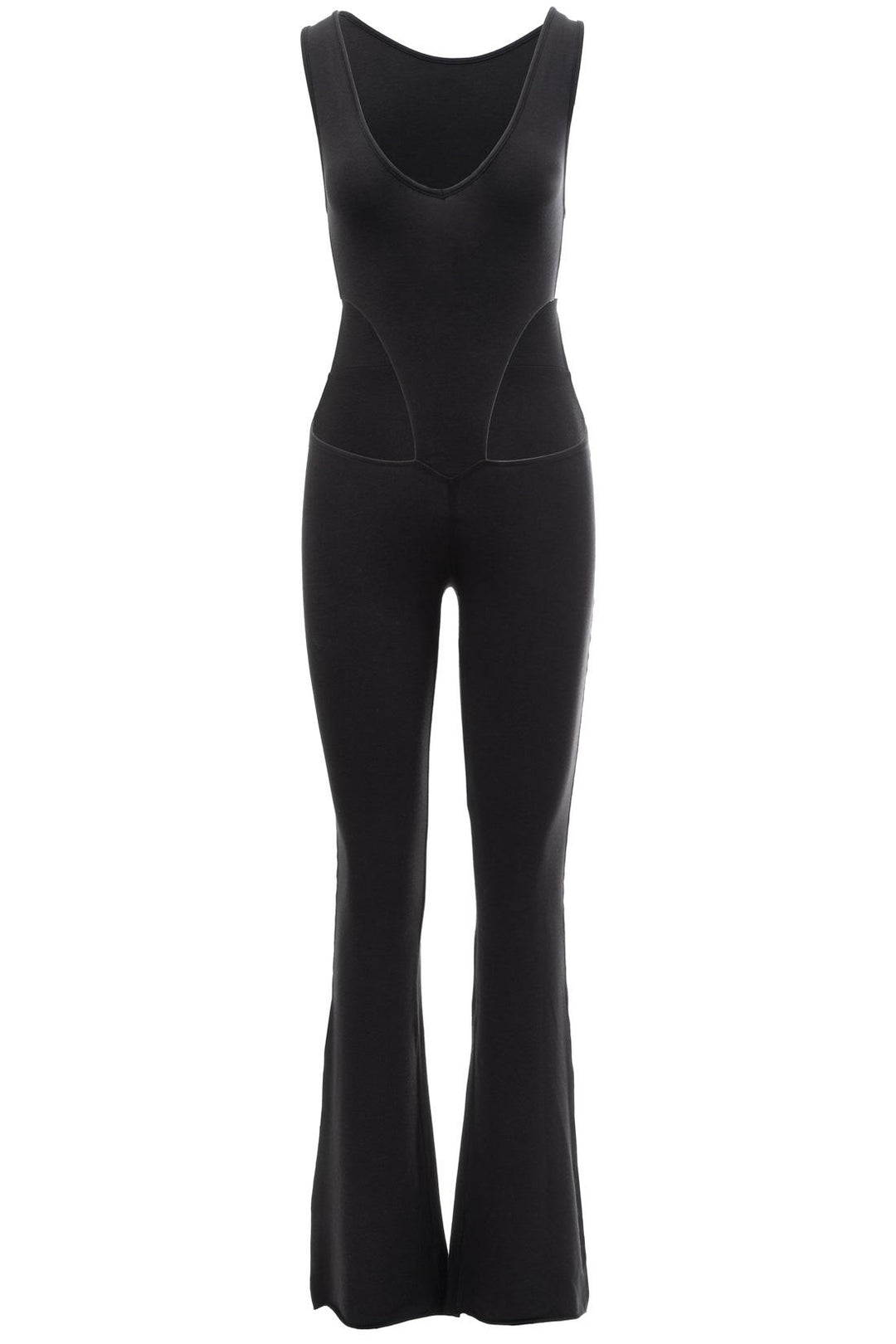 Seamless Ribbed Cut-Out Jumpsuit (Black) – Lilly's Kloset