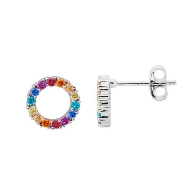 coloured stud earrings