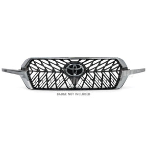 Grill Chrome & Grey Web Style Fits Toyota Landcruiser 200 Series 2015-.