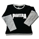 Pantera Baby Long Sleeved T-Shirt Logo - Black/Grey