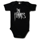 In Flames Logo Babygrow - Black