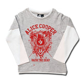 Alice Cooper Raise The Dead Baby Long Sleeve T-Shirt - Grey/Red
