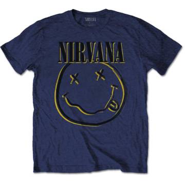 Nirvana Kids Blue T-shirt Nirvana Smiley Inverse