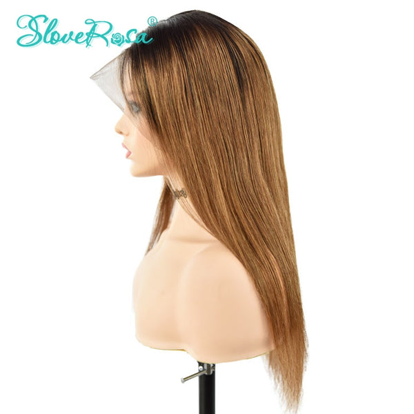 Clarine Ombre Color T1b 27 Blonde Lace Front Human Hair Wigs