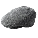 Genuine Harris Tweed Flat Cap 100% British Wool Scottish Stornoway Bunnet Hat Steel Grey