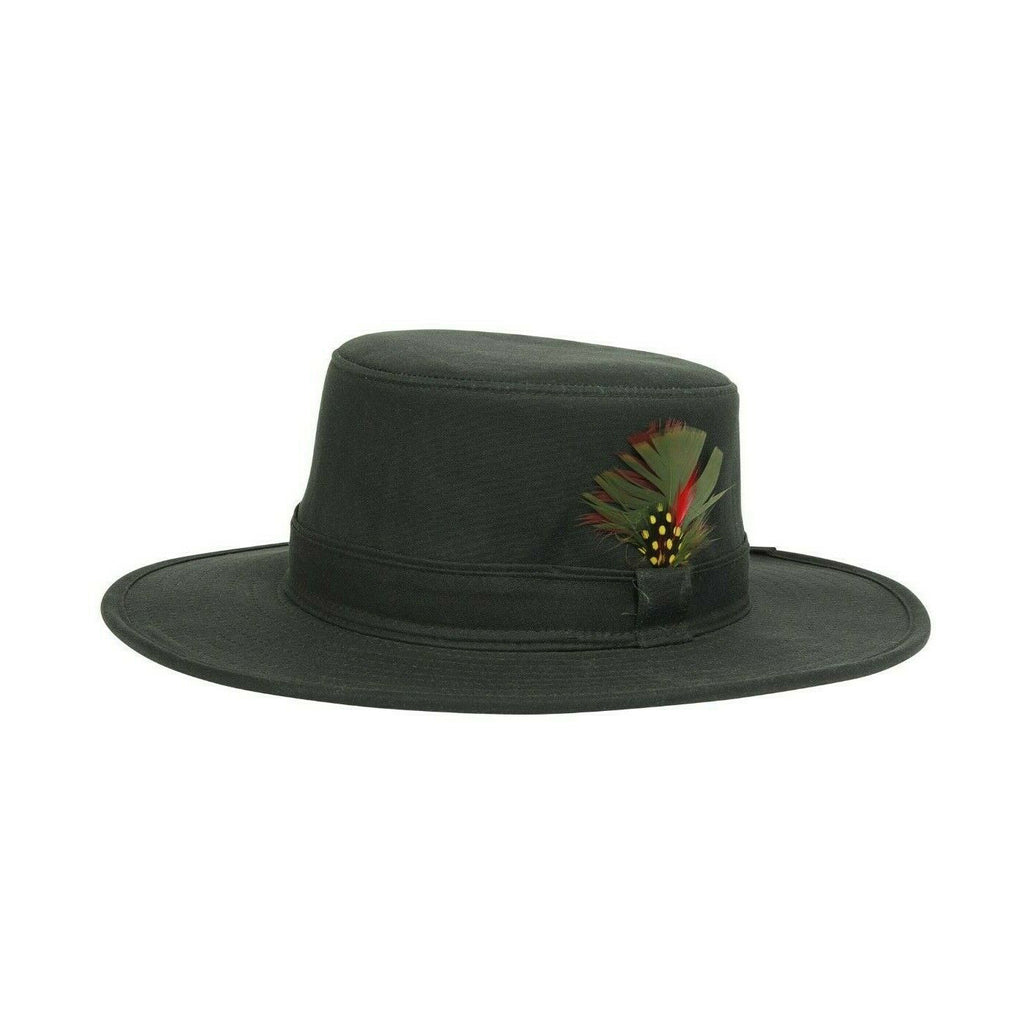 Black Walker & Hawkes Unisex Wax Outback Aussie Wide Brim Hat 