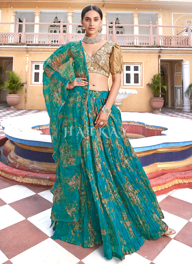 Designer Party Wear Soft Net Heavy Lehenga Choli.