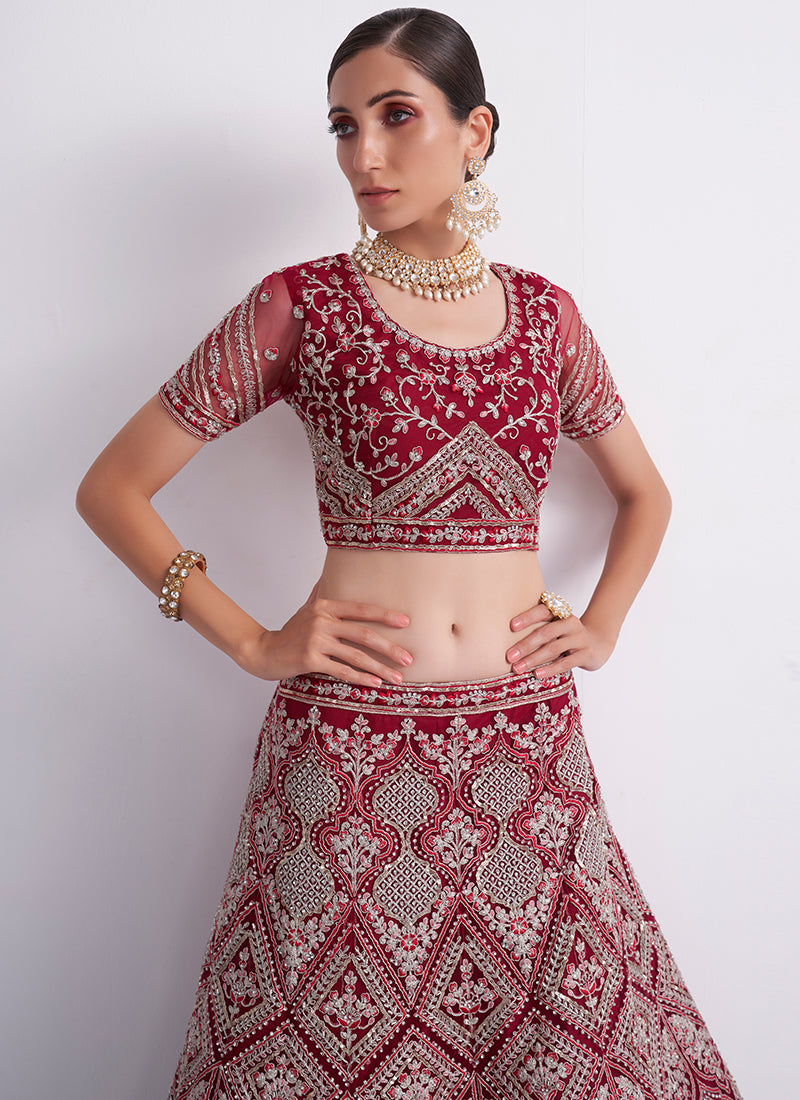 Buy a Black Crop Top Lehenga For Wedding