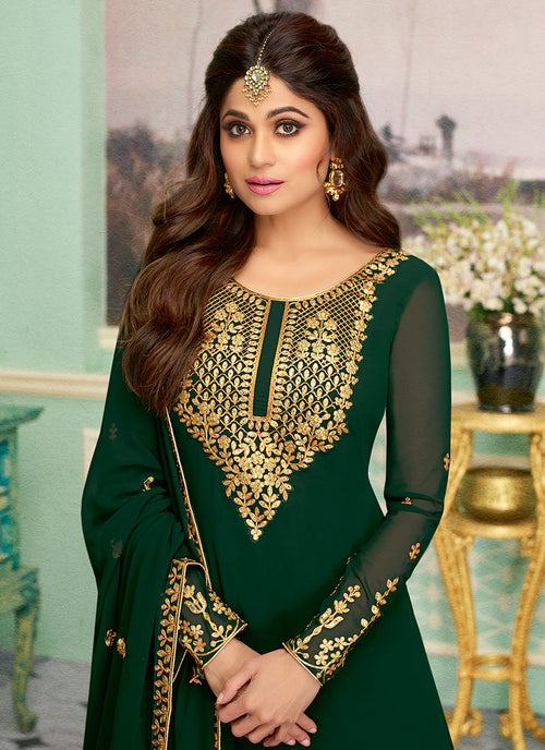 Green Floral Traditional Frock – Dogobow