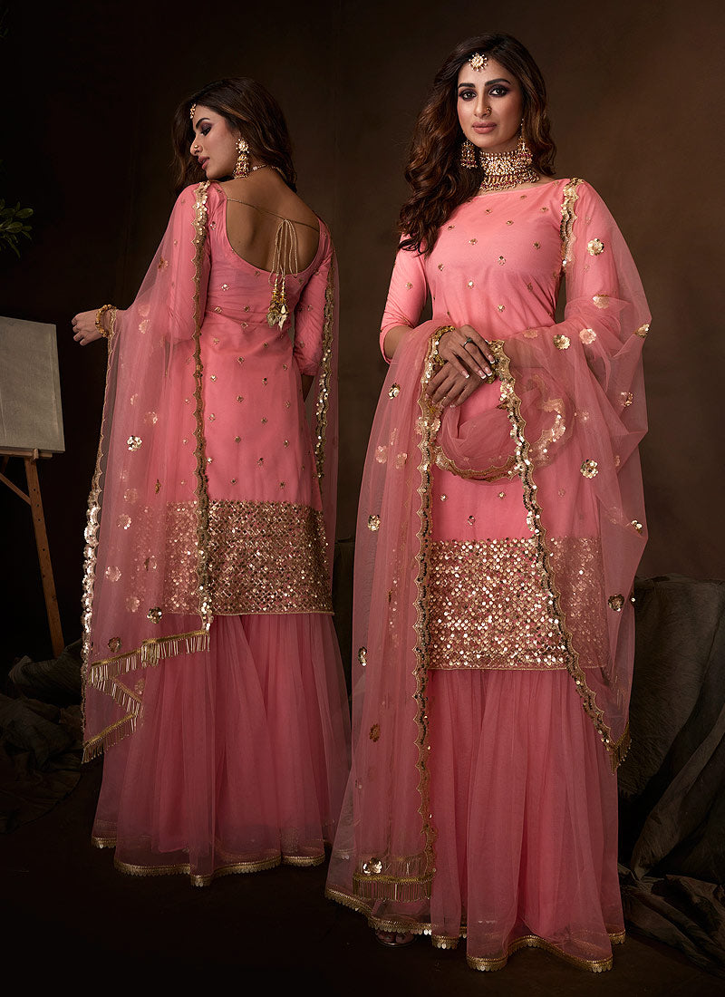 light pink colour ka suit