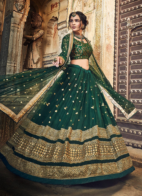 sea green bridal lehenga