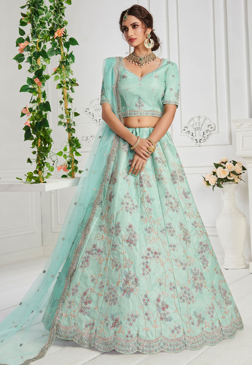 Golden Net Designer Lehenga Choli 217305