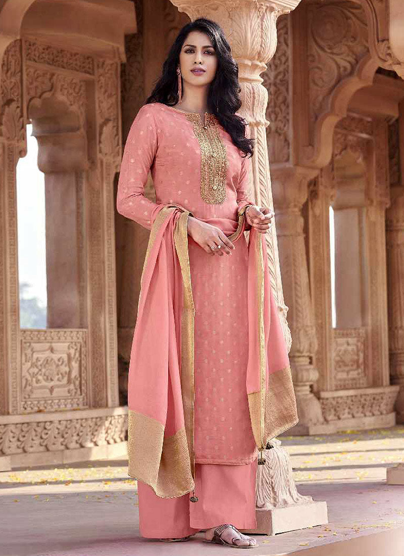 pink color salwar kameez designs