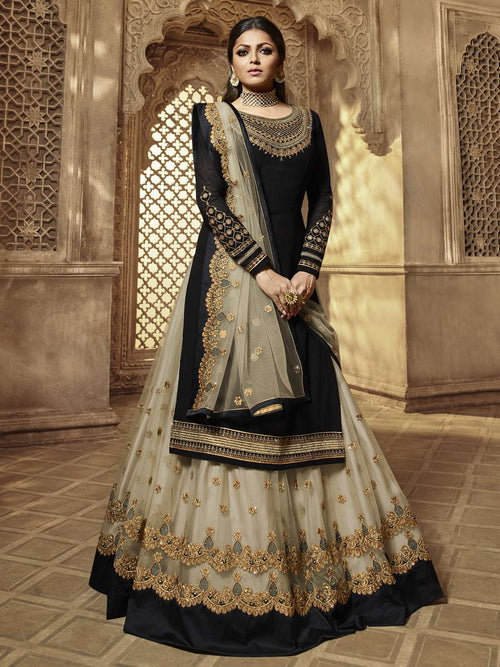 Lowest price | $48 - $60 - Coffee Lehenga Style Salwar Kameez and Coffee  Lehenga Style Salwar Suits online shopping