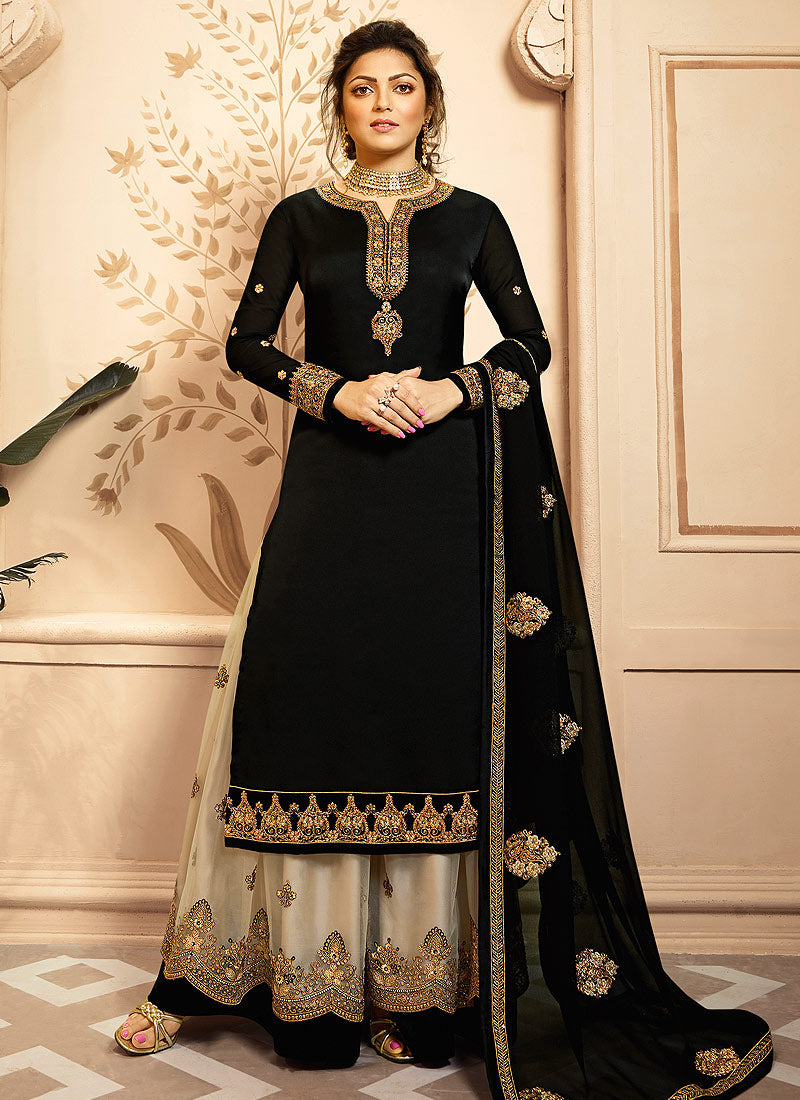 black golden combination dresses