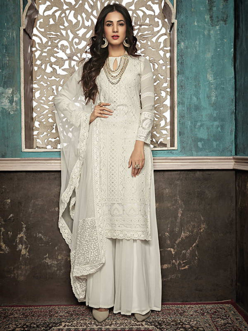 pakistani suits designs with palazzos