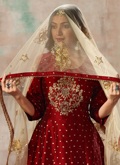 red bridal suit online