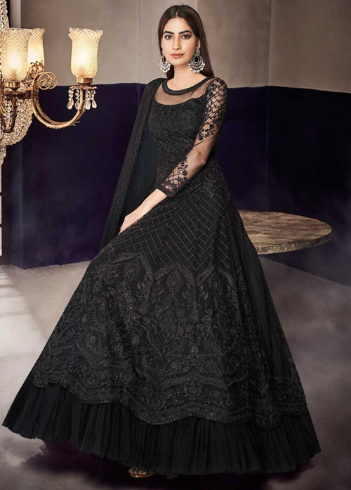 black gown designer