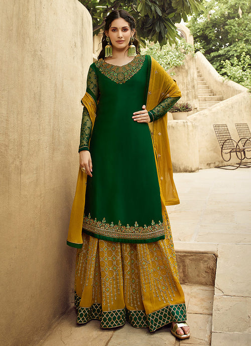 sharara dress yellow