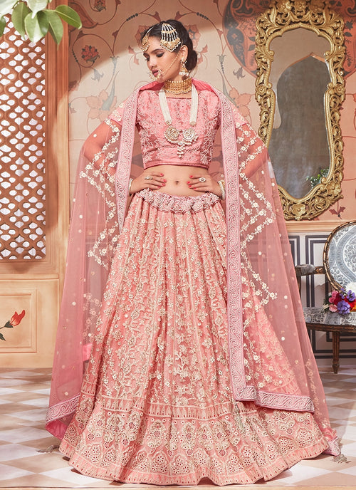 light pink lehenga choli