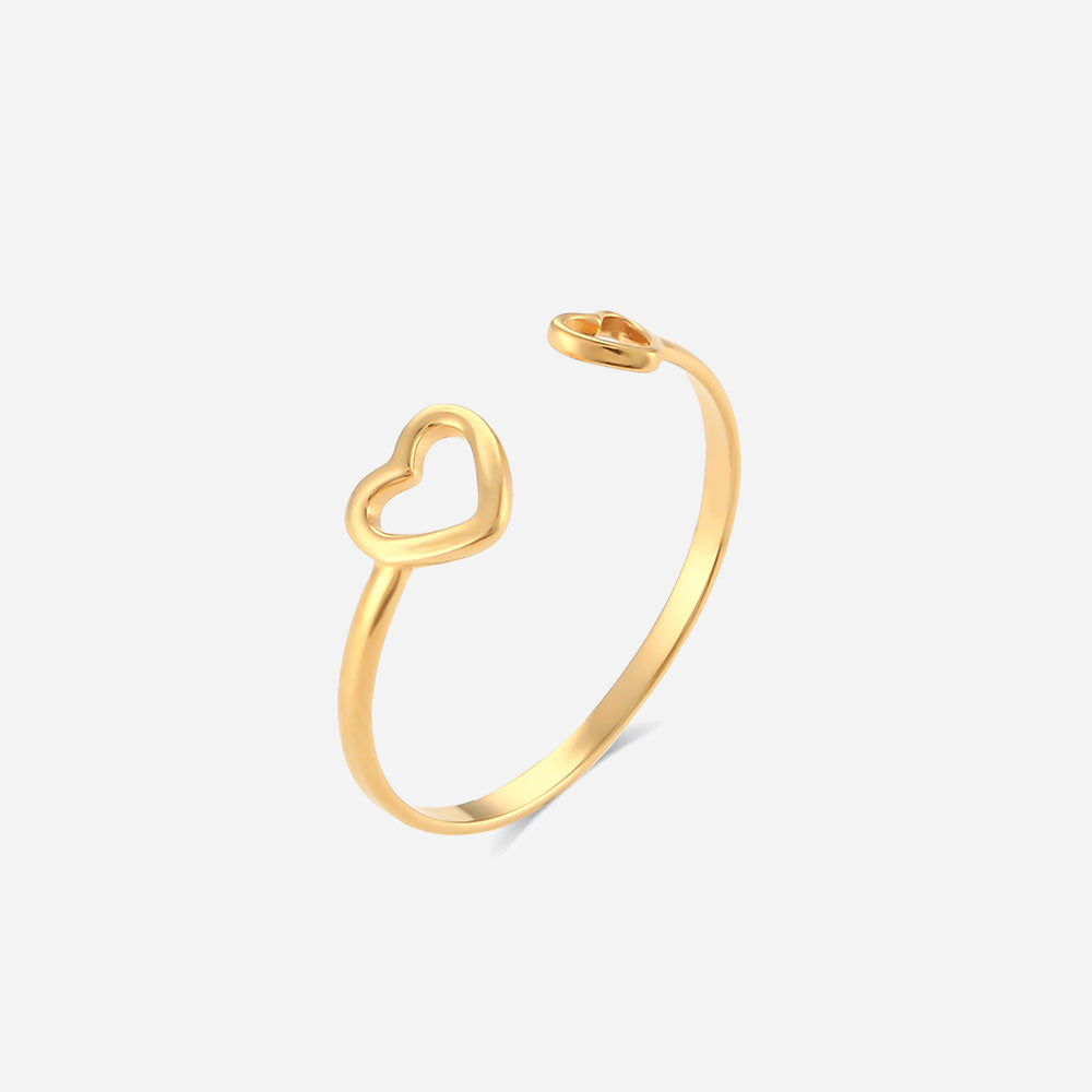 Billede af Double Love Ring 18K Guldbelagt