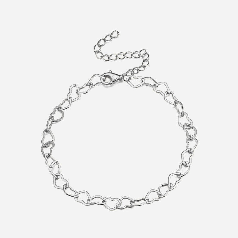 Billede af Heart Armbånd 925 Sølv 4mm