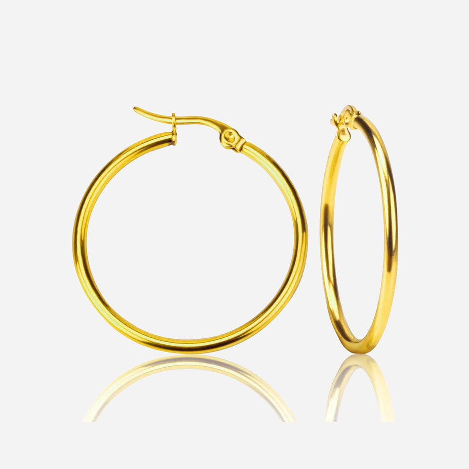 Se Klassisk Thin Hoops 18K Guldbelagt hos Callisto Jewellery