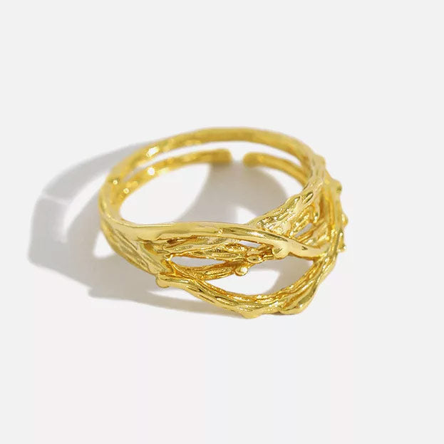 Se Fairy Tree Ring 925 Sølv 18K Guldbelagt hos Callisto Jewellery