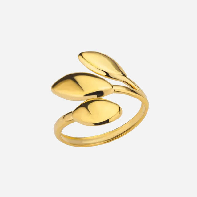 Billede af Three Leaf Ring 18K Guldbelagt