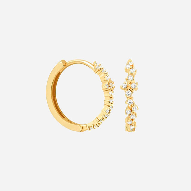 Se Glimtende Mini Zirkonia Hoops 18K Guldbelagt hos Callisto Jewellery