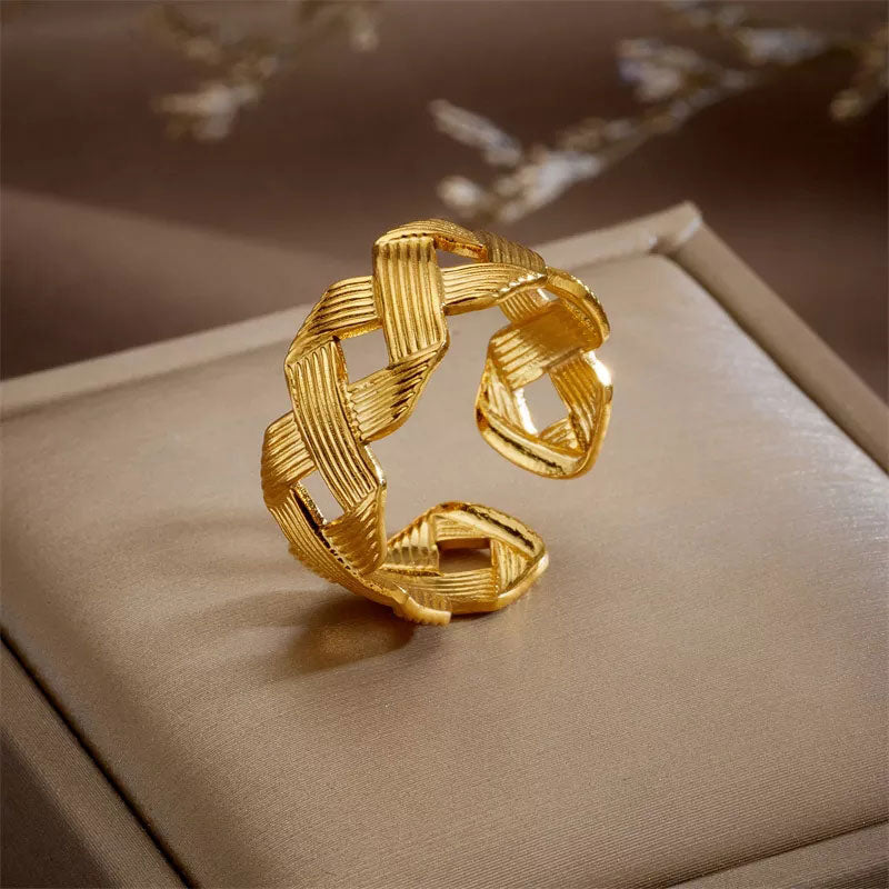 Billede af Weave Ring 18K Guldbelagt