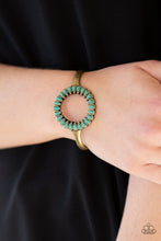 Load image into Gallery viewer, PRE-ORDER - Paparazzi Divinely Desert - Brass - Turquoise Stones - Bracelet - $5 Jewelry with Ashley Swint