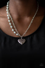 Load image into Gallery viewer, Paparazzi Forever In My Heart - Silver - Necklace &amp; Earrings - $5 Jewelry with Ashley Swint