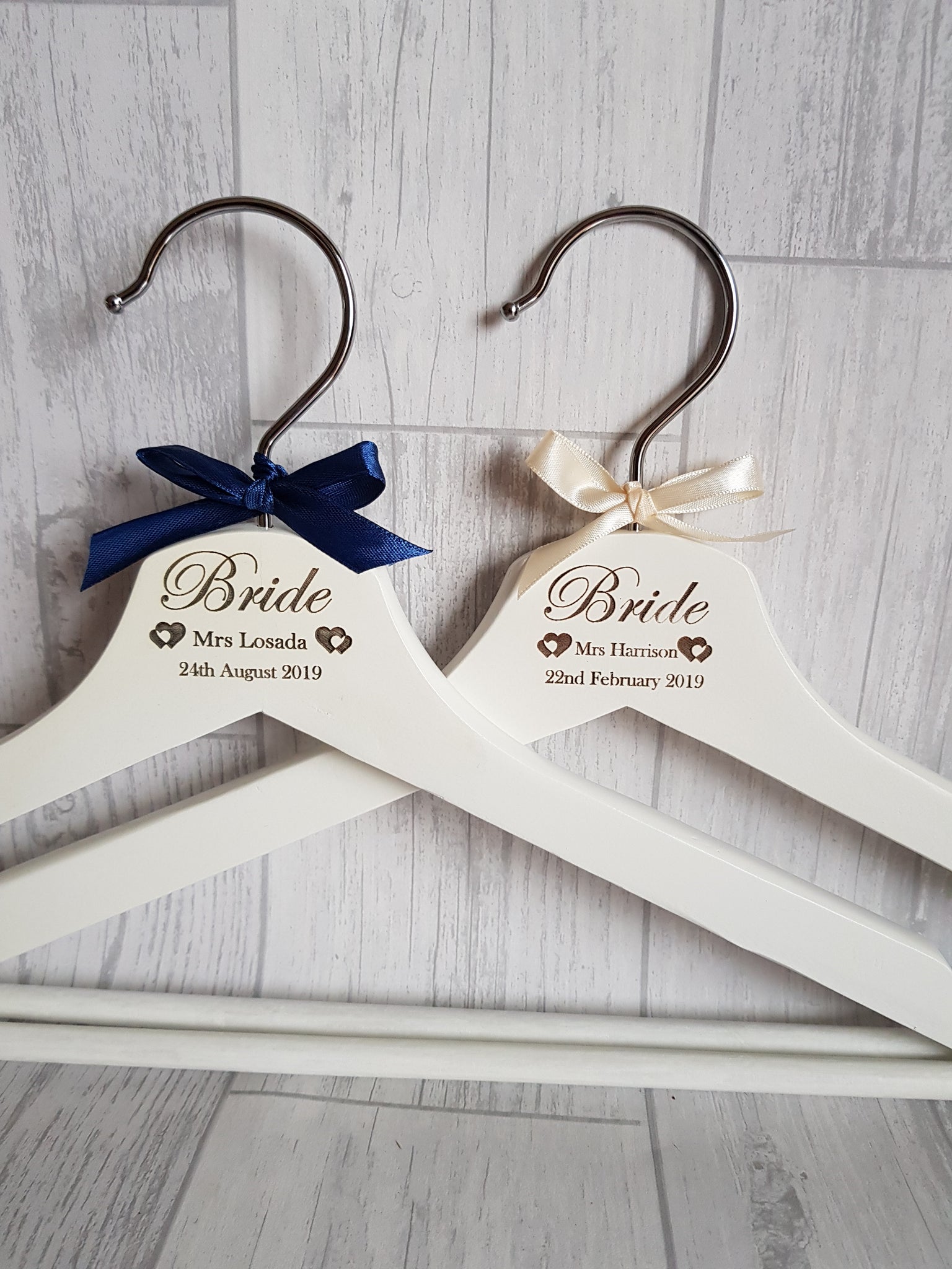 Lasered Engraved Bridal Hangers Catsi Creative